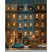 Charming Street Scene - Paint by Numbers Kit