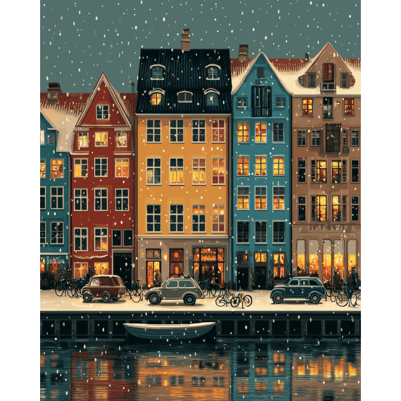 Copenhagen Winter Charm - Paint by Numbers Kit