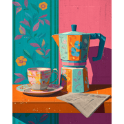 Colorful Café Bliss - Paint by Numbers Kit