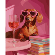 Pink Doxie Dream - Paint by Numbers Kit