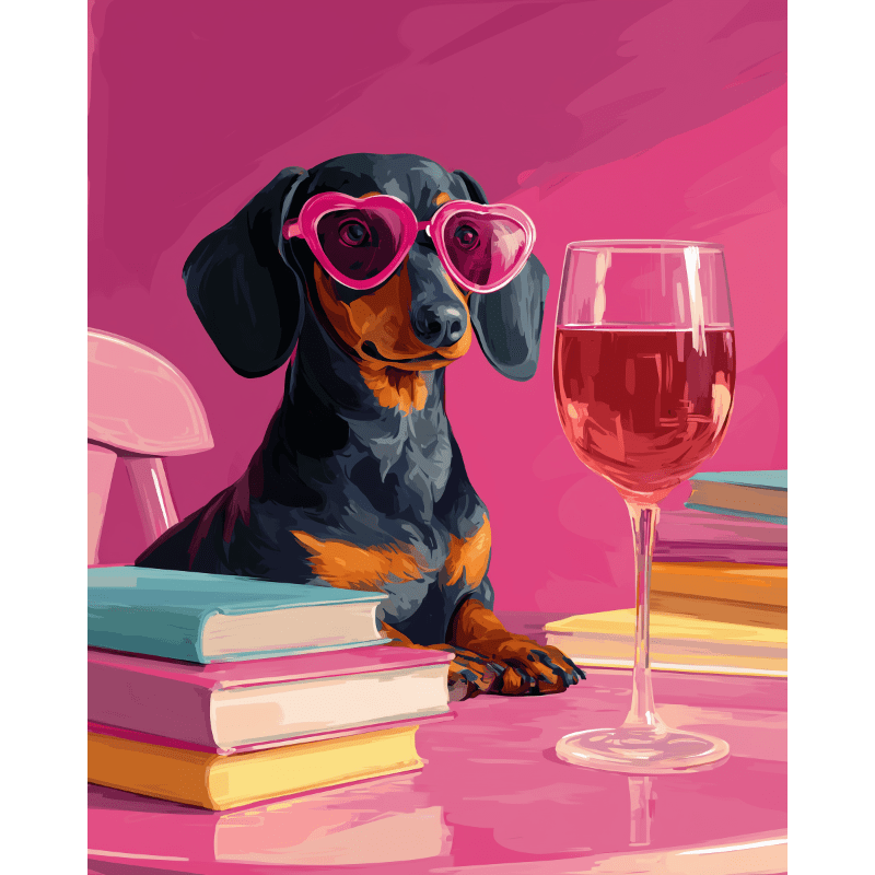 Happy Hour Puppers - Paint by Numbers Kit