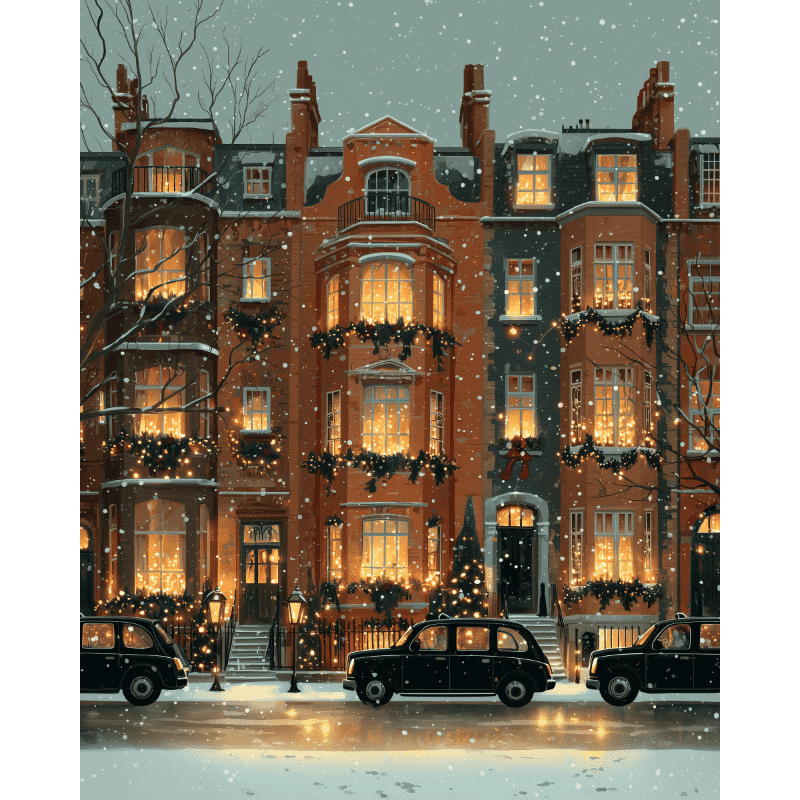 London Streets at Dusk - Paint by Numbers Kit