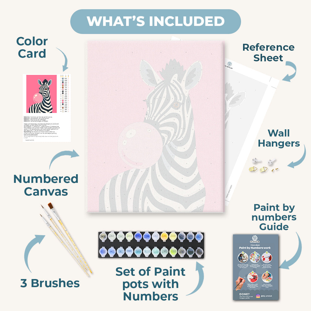 Pink Bubblegum Zebra - Detail 3
