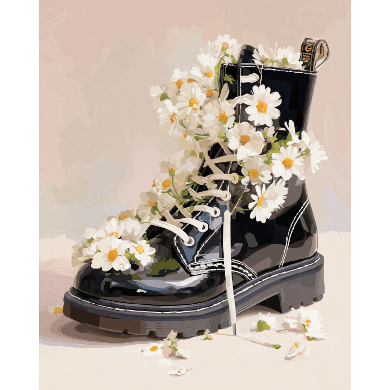 Spring Steps & Daisies - Paint by Numbers Kit