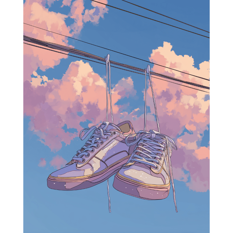 Sky-High Sneakers - Paint by Numbers Kit
