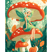 Whimsical Fairy Toadstool - Paint by Numbers Kit