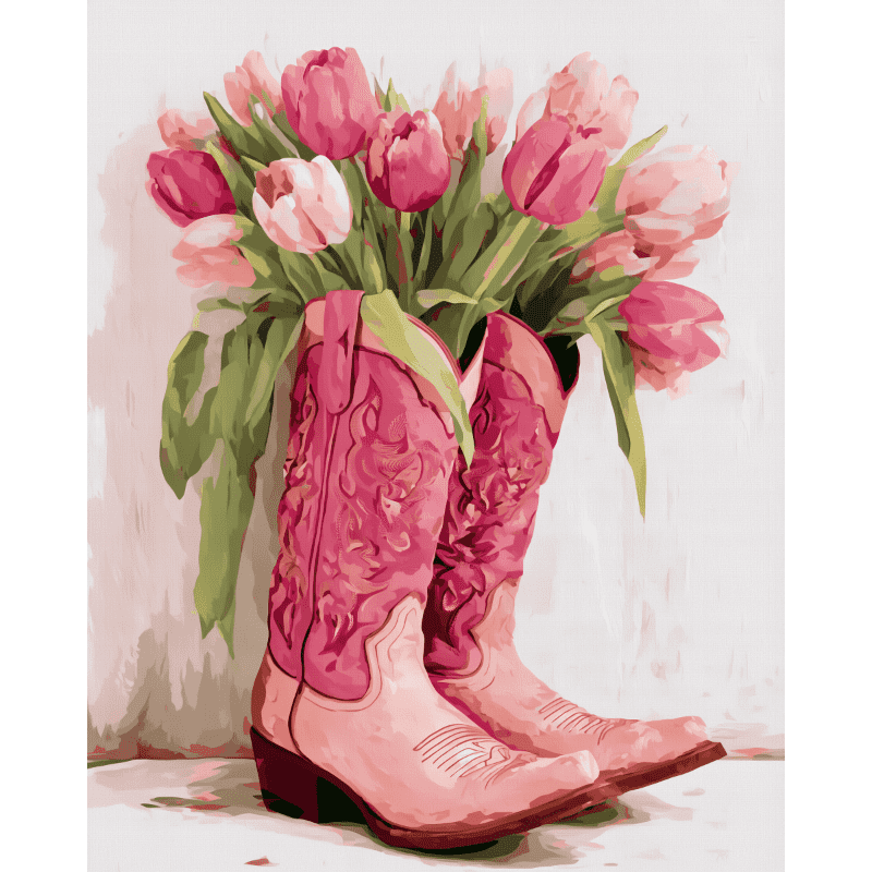Tulip Cowgirl Charm - Paint by Numbers Kit