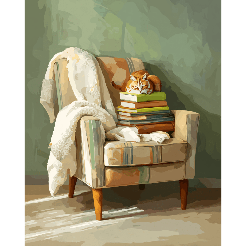 Cozy Armchair Sanctuary - Paint by Numbers Kit