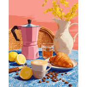 Sunshine Brew and Croissants - Paint by Numbers Kit