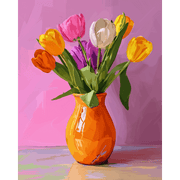 Tulip Glow in a Vase - Paint by Numbers Kit