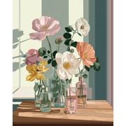 Elegant Glass & Floral Arrangement - Paint by Numbers Kit
