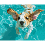 Poolside Pooch | Water Adventure - Paint by Numbers Kit