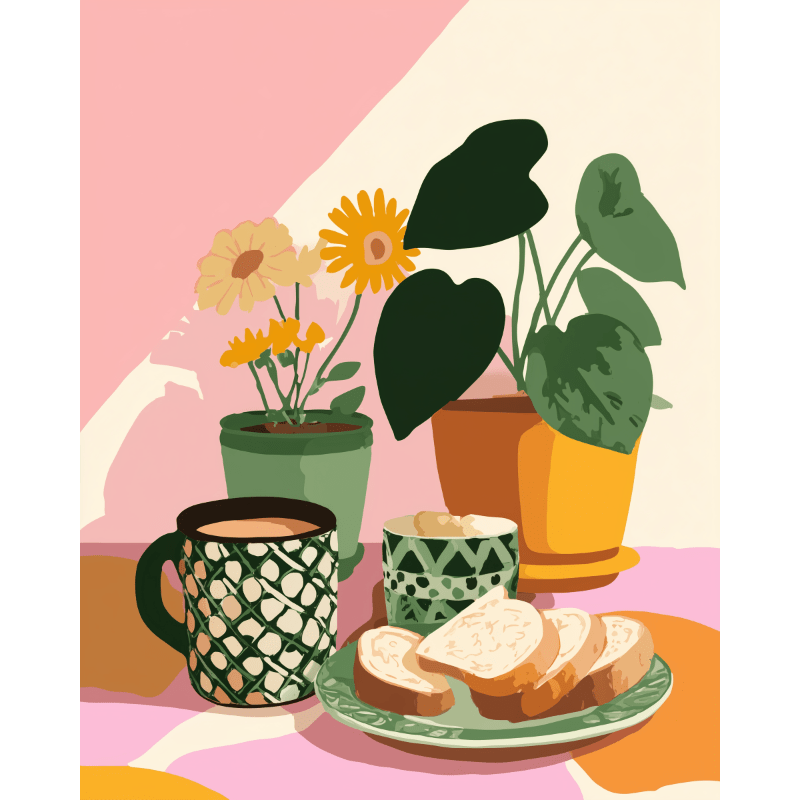Morning Feast Scene - Paint by Numbers Kit