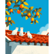 Sunlit Rooftop Gathering - Paint by Numbers Kit