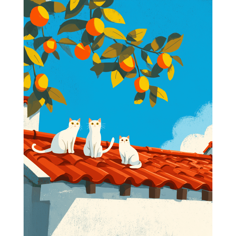 Sunlit Rooftop Gathering - Paint by Numbers Kit