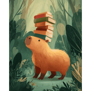 Capybara & Book Haven - Paint by Numbers Kit