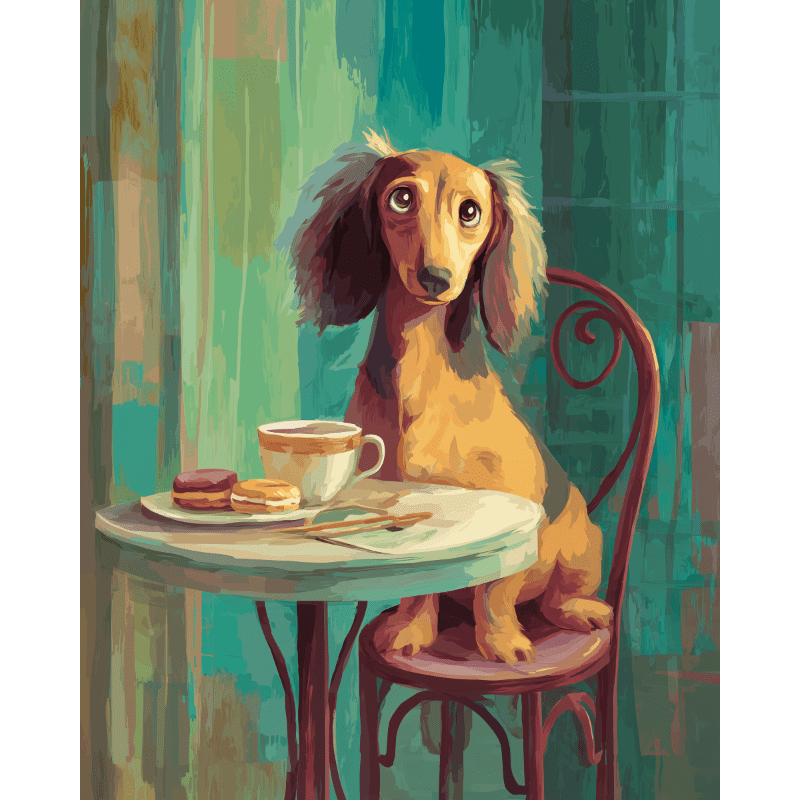 Café Daydream Scene - Paint by Numbers Kit