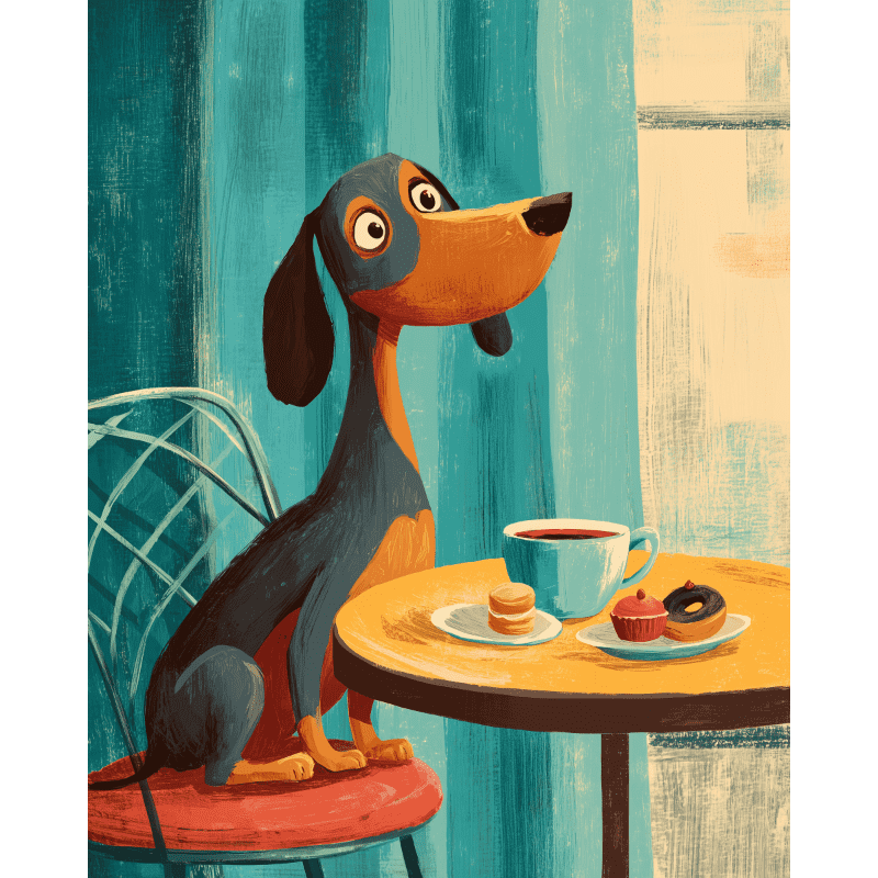 Coffee & Canine Moments - Paint by Numbers Kit