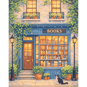 Enchanted Bookshop Escape - Paint by Numbers Kit
