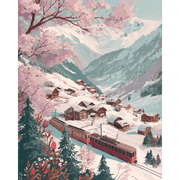 Alpine Journey Scene - Paint by Numbers Kit