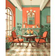 Cozy Fireplace Retreat - Paint by Numbers Kit