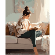 Serene Reading Nook | Paint Set - Paint by Numbers Kit