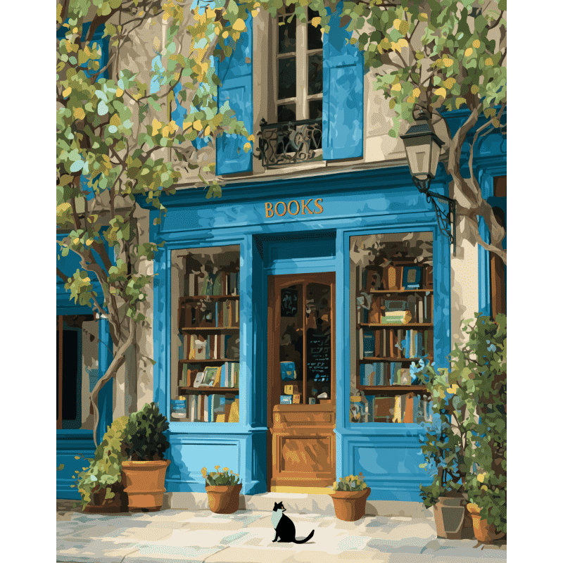 Books & Greenery Haven | Paint by Number - Paint by Numbers Kit