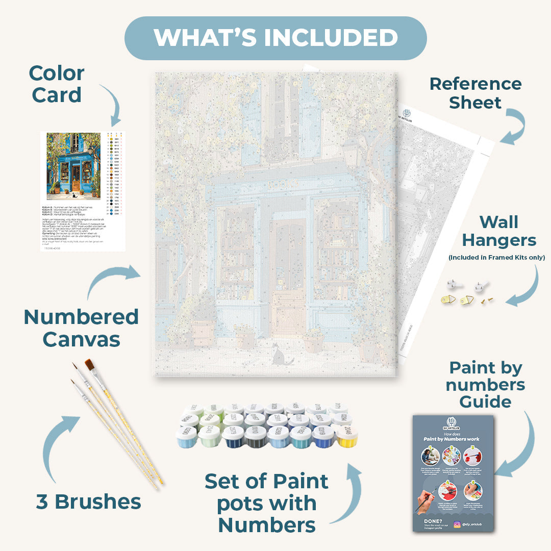 Books & Greenery Haven | Paint by Number - Detail 3