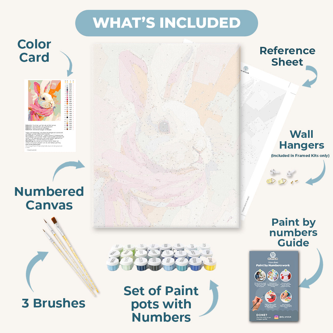 Pastel Bunny Bliss | Paint by Number - Detail 3