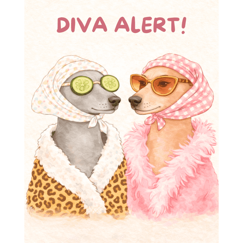 Glamorous Canine Diva Portrait - Paint by Numbers Kit