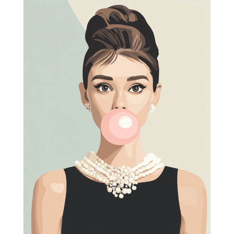 Bubblegum Glamour Scene - Paint by Numbers Kit
