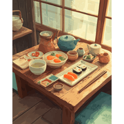 Japanese Feast: Sushi & Tea - Paint by Numbers Kit