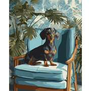 Cozy Dachshund Portrait - Paint by Numbers Kit