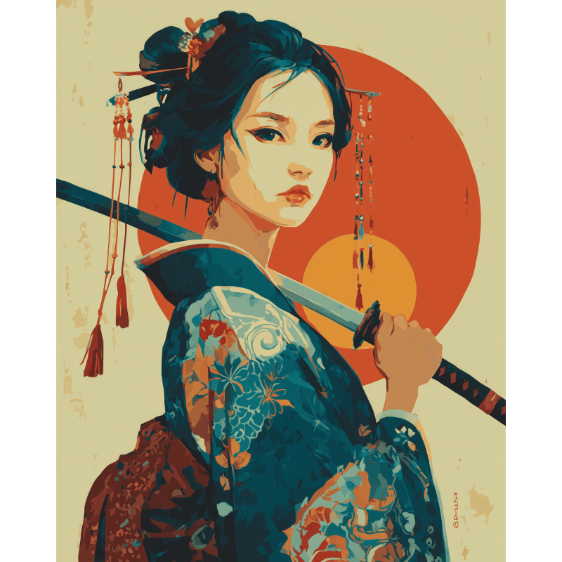 Grace of a Warrior Woman - Paint by Numbers Kit