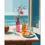 Mediterranean Seaside Still Life - Paint by Numbers Kit