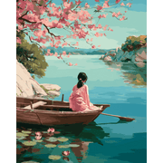 Peaceful Lake Retreat | Paint by Number - Paint by Numbers Kit