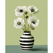 Elegant White Blooms - Paint by Numbers Kit