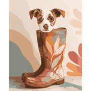 Puppy in Chic Boots - Paint by Numbers Kit