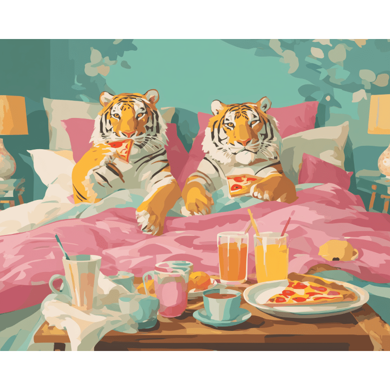 Cozy Movie Night | Paint by Number - Paint by Numbers Kit