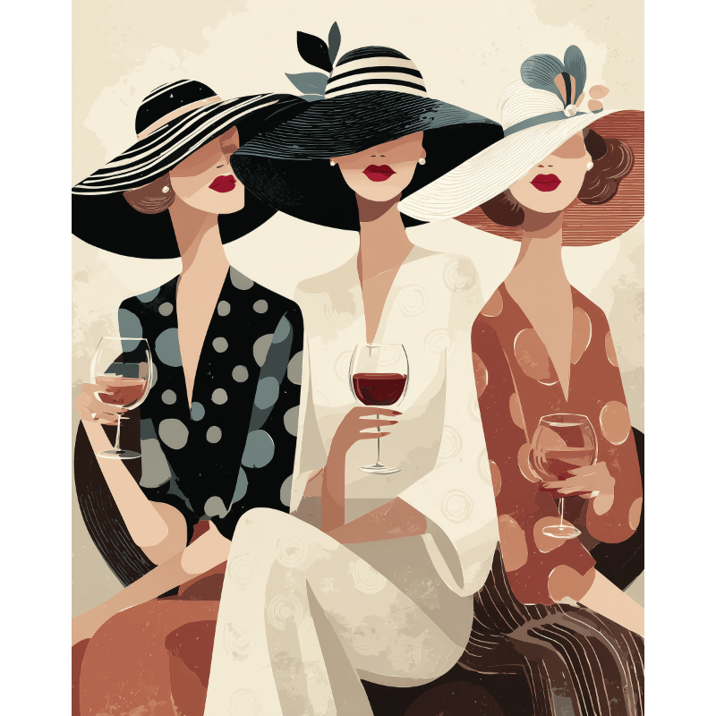 Elegant Wine & Style - Paint by Numbers Kit