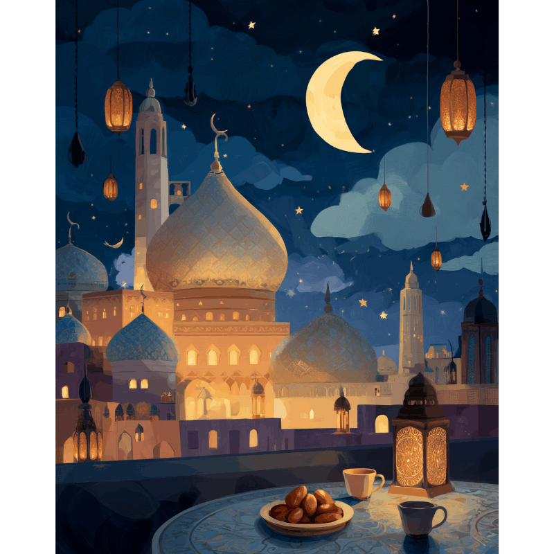 Serene Ramadan Nights - Paint by Numbers Kit
