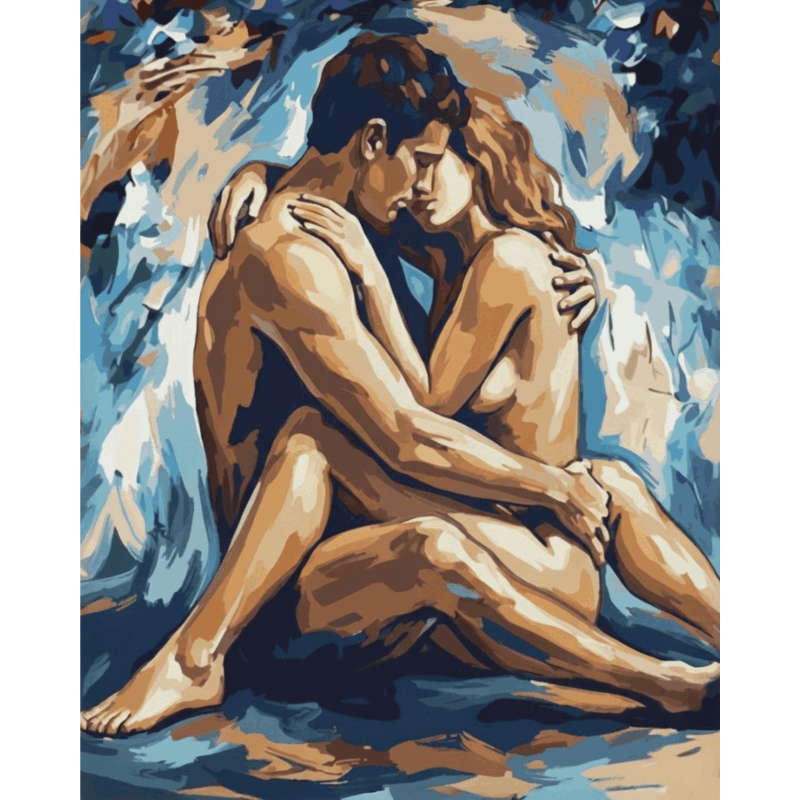 Romantic Couple in Abstract - Paint by Numbers Kit