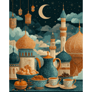 Twilight Iftar Scene - Paint by Numbers Kit