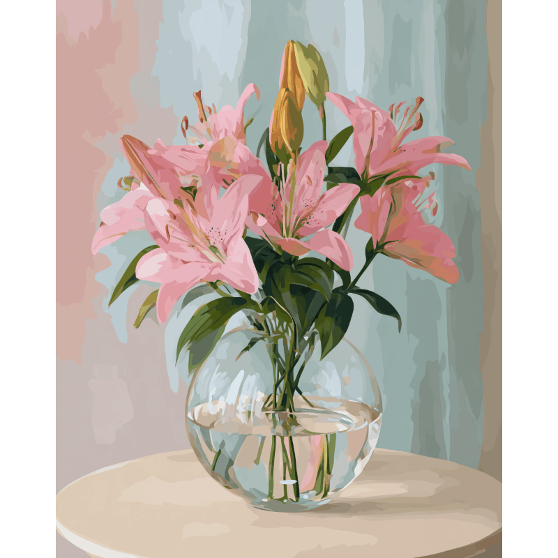 Gentle Lilies | Paint by Number - Paint by Numbers Kit