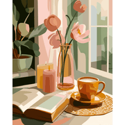Cozy Window Scene | Paint by Number - Paint by Numbers Kit