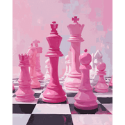 Pink Checkmate - Paint by Numbers Kit