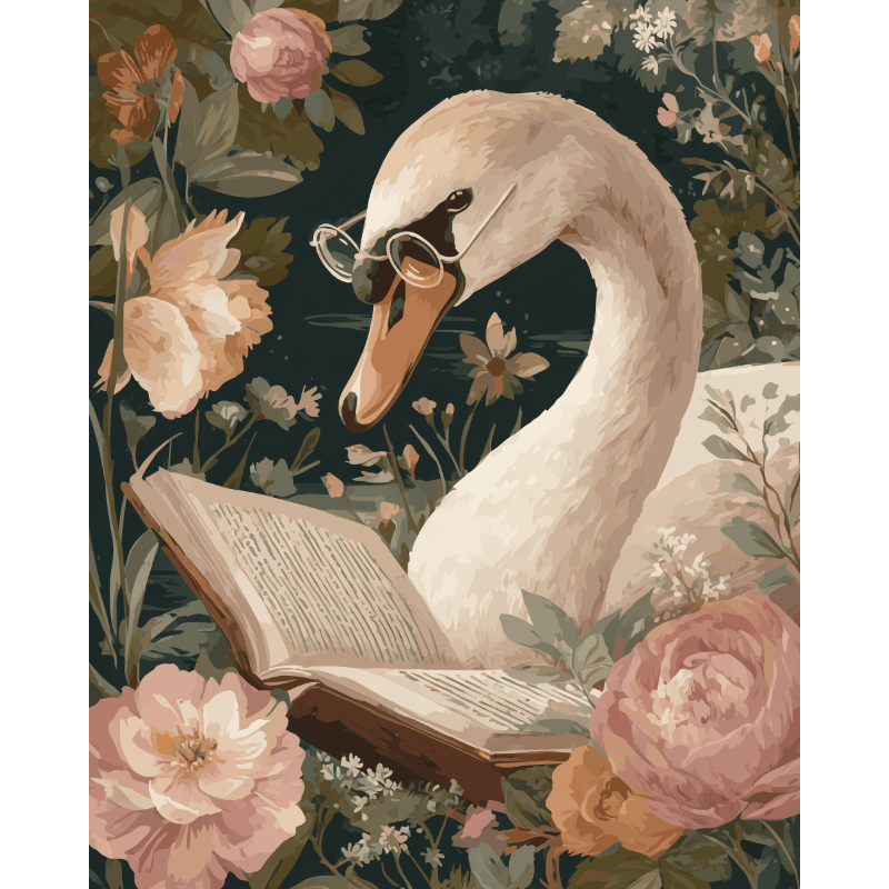 Swan & Pages - Paint by Numbers Kit