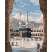 Journey Toward the Kaaba - Paint by Numbers Kit