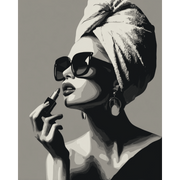 Elegant Black & White Fashion - Paint by Numbers Kit