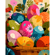 Colorful Easter Basket | Paint by Number - Paint by Numbers Kit